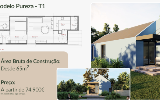 Casas em aço para venda modelo "pureza T1"
